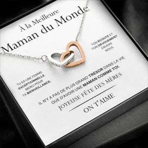 LOVYOUMOM • Collier de la fête des mères Double Cœur