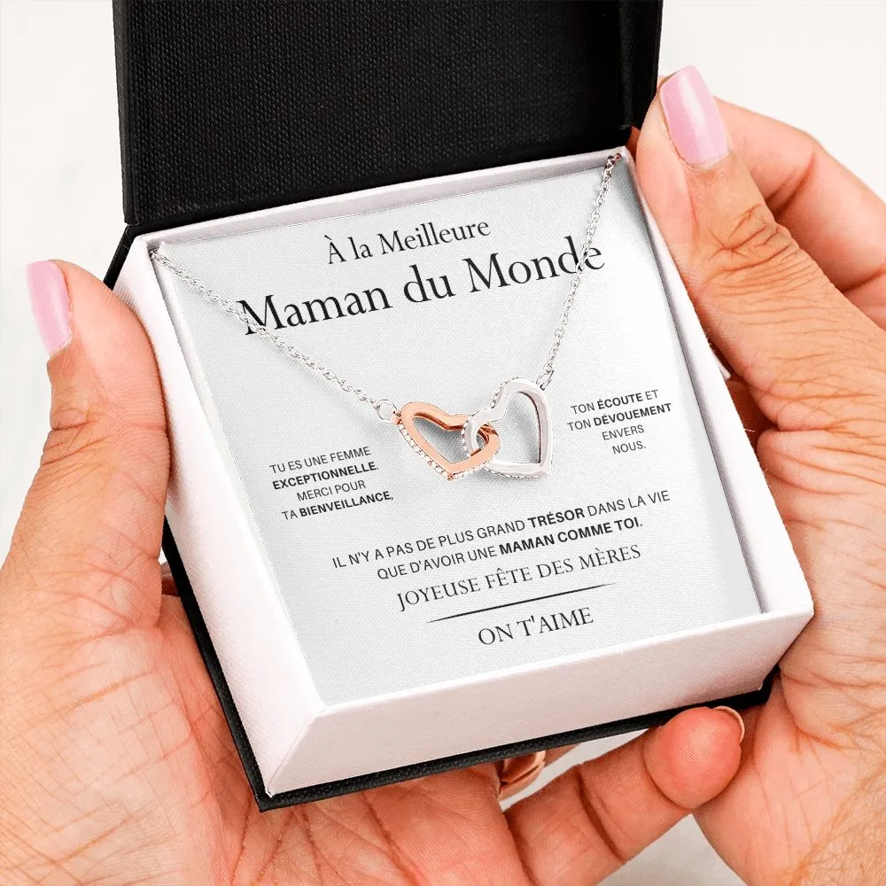 LOVYOUMOM • Collier de la fête des mères Double Cœur