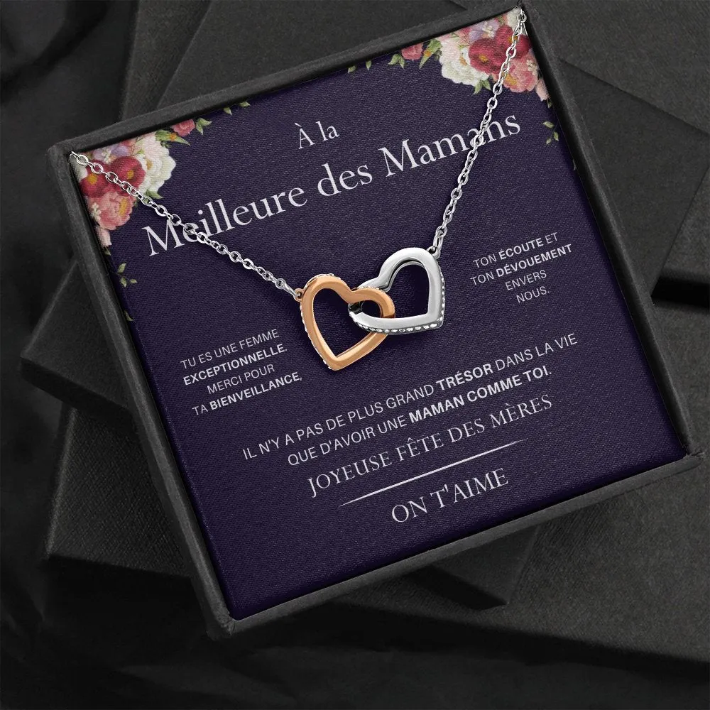 LOVYOUMOM • Collier de la fête des mères Double Cœur