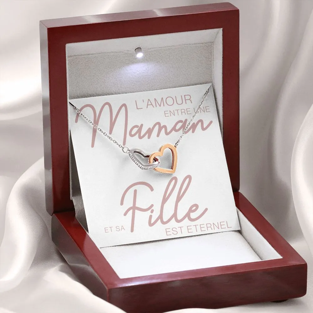 LOVYOUMOM • Collier de la fête des mères Double Cœur