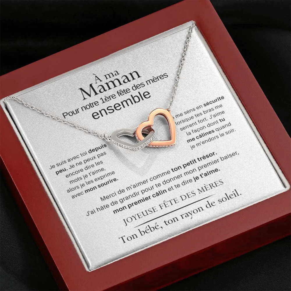 LOVYOUMOM • Collier de la fête des mères Double Cœur