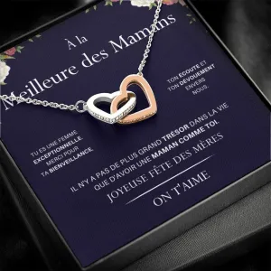 LOVYOUMOM • Collier de la fête des mères Double Cœur