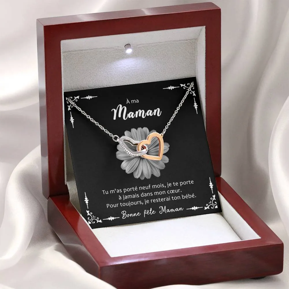 LOVYOUMOM • Collier de la fête des mères Double Cœur