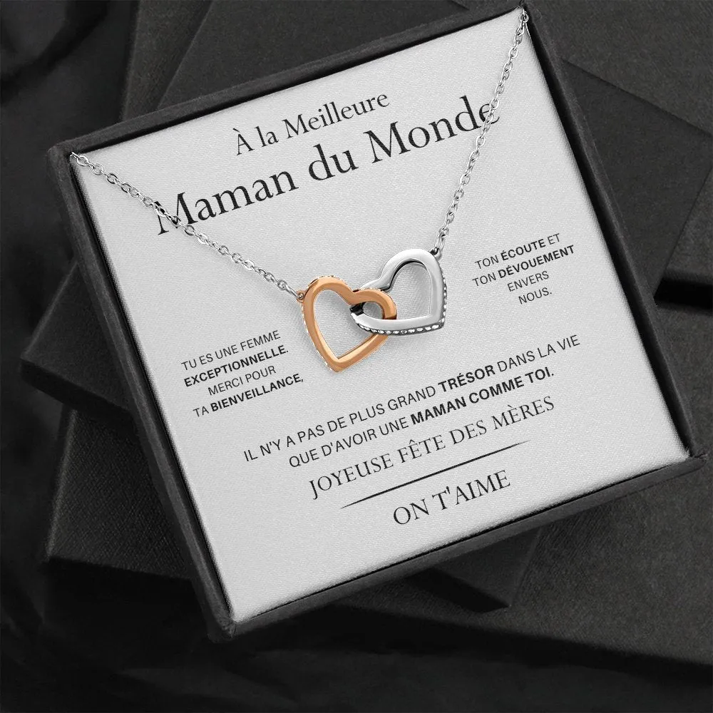 LOVYOUMOM • Collier de la fête des mères Double Cœur