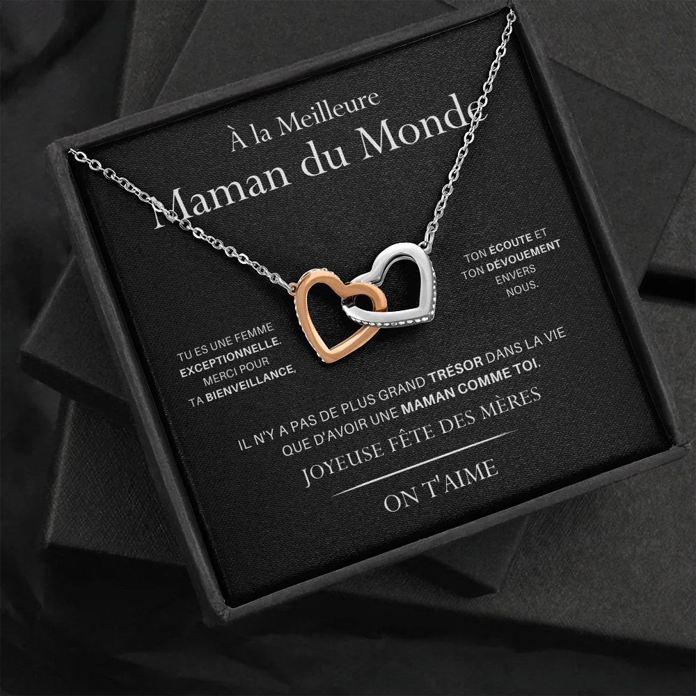 LOVYOUMOM • Collier de la fête des mères Double Cœur