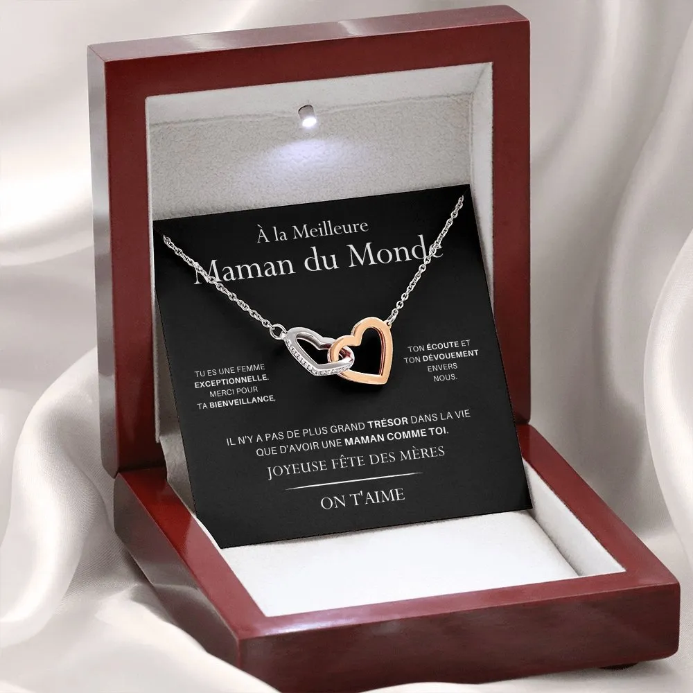LOVYOUMOM • Collier de la fête des mères Double Cœur
