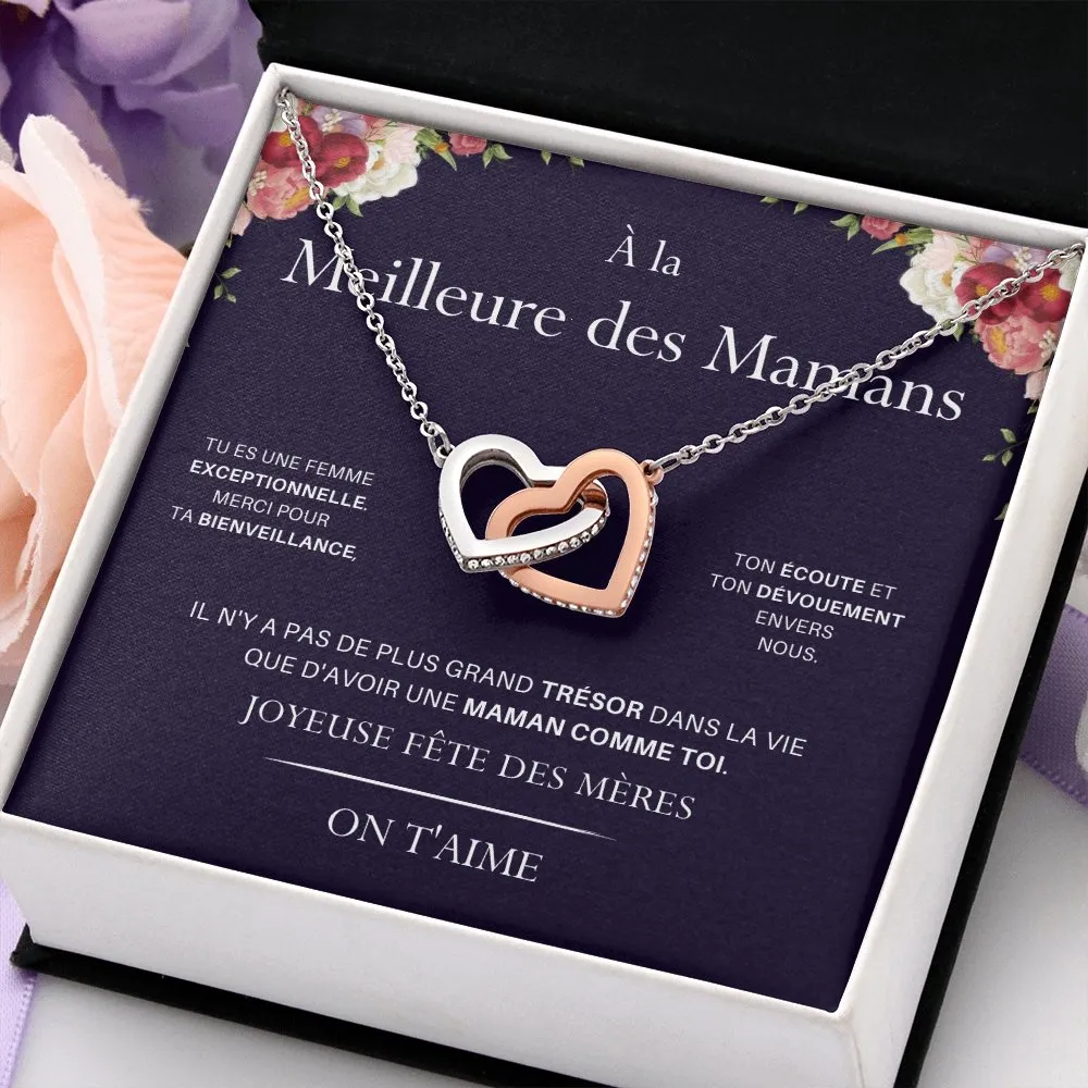 LOVYOUMOM • Collier de la fête des mères Double Cœur