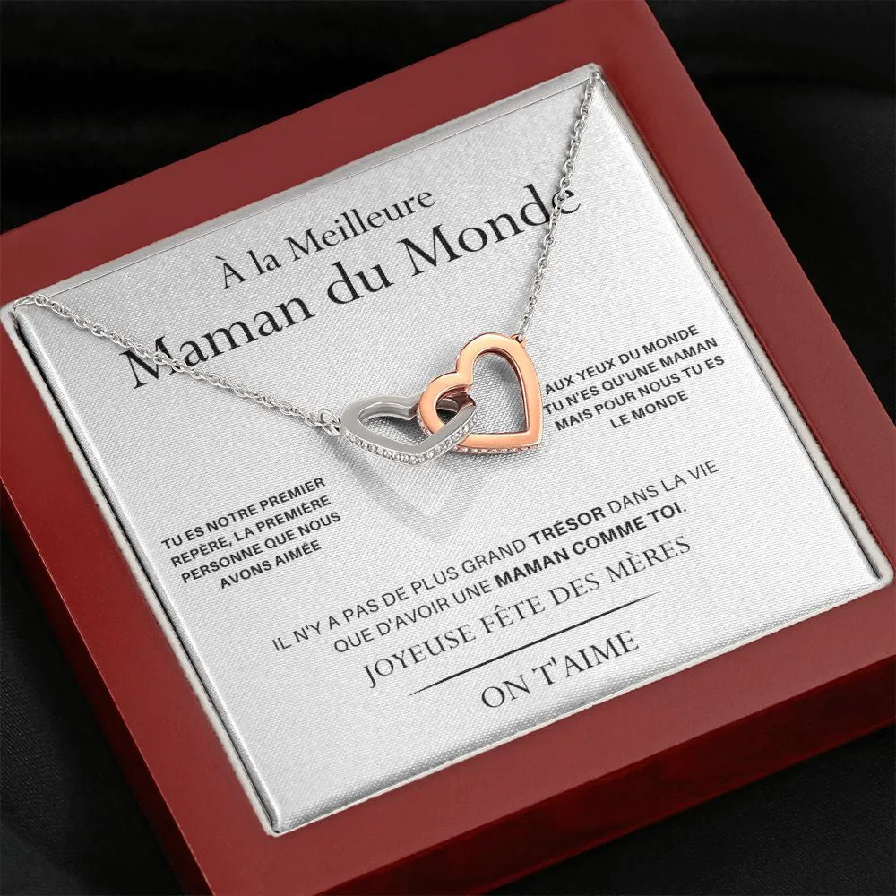 LOVYOUMOM • Collier de la fête des mères Double Cœur