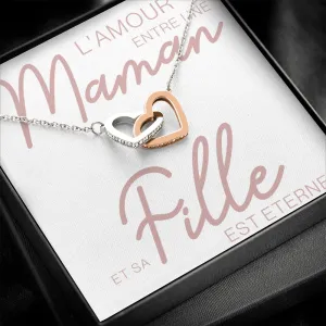 LOVYOUMOM • Collier de la fête des mères Double Cœur