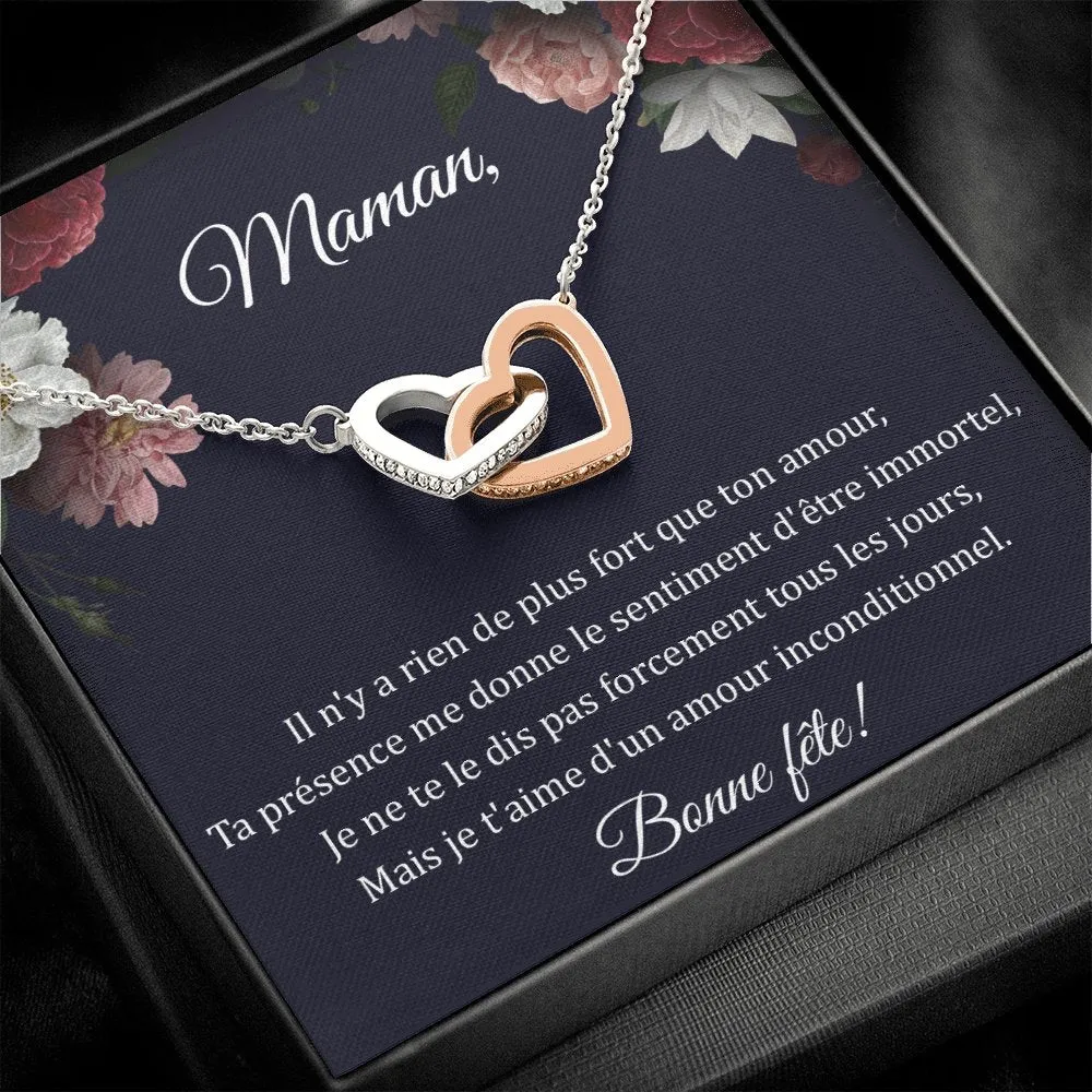 LOVYOUMOM • Collier de la fête des mères Double Cœur