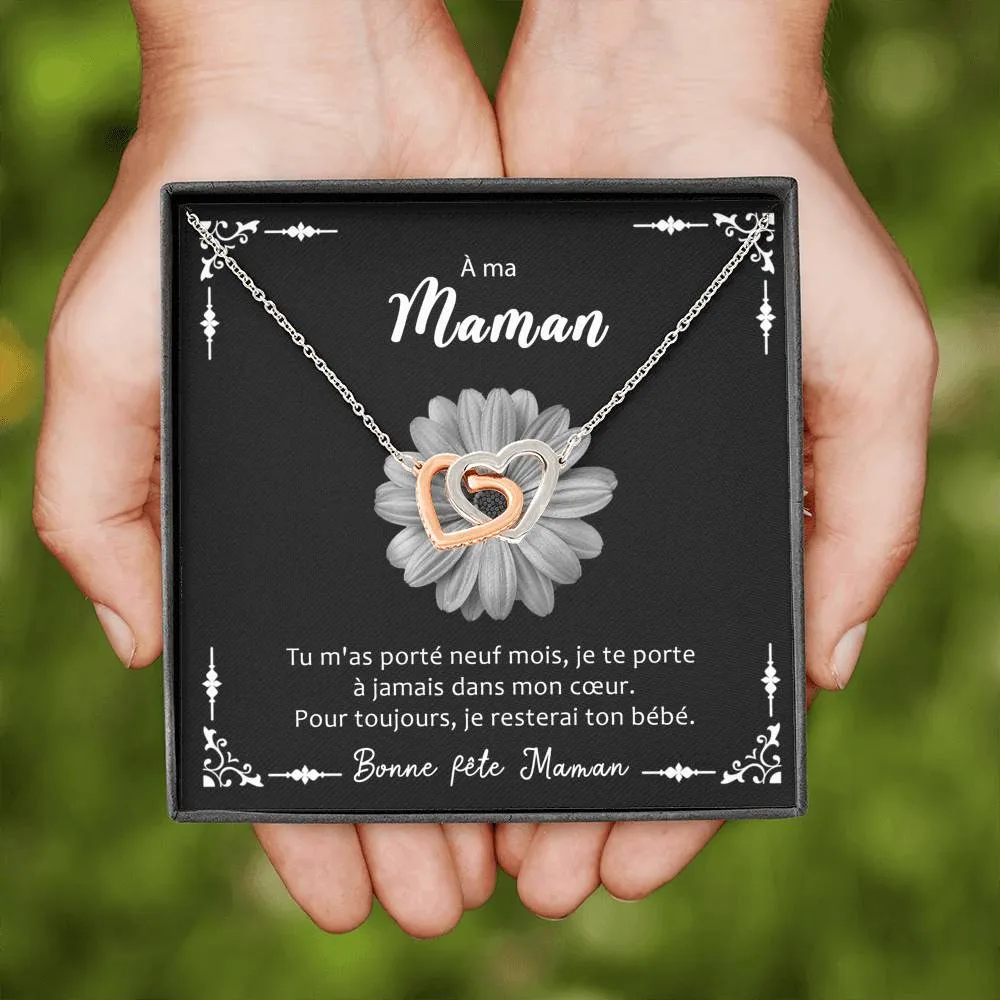 LOVYOUMOM • Collier de la fête des mères Double Cœur