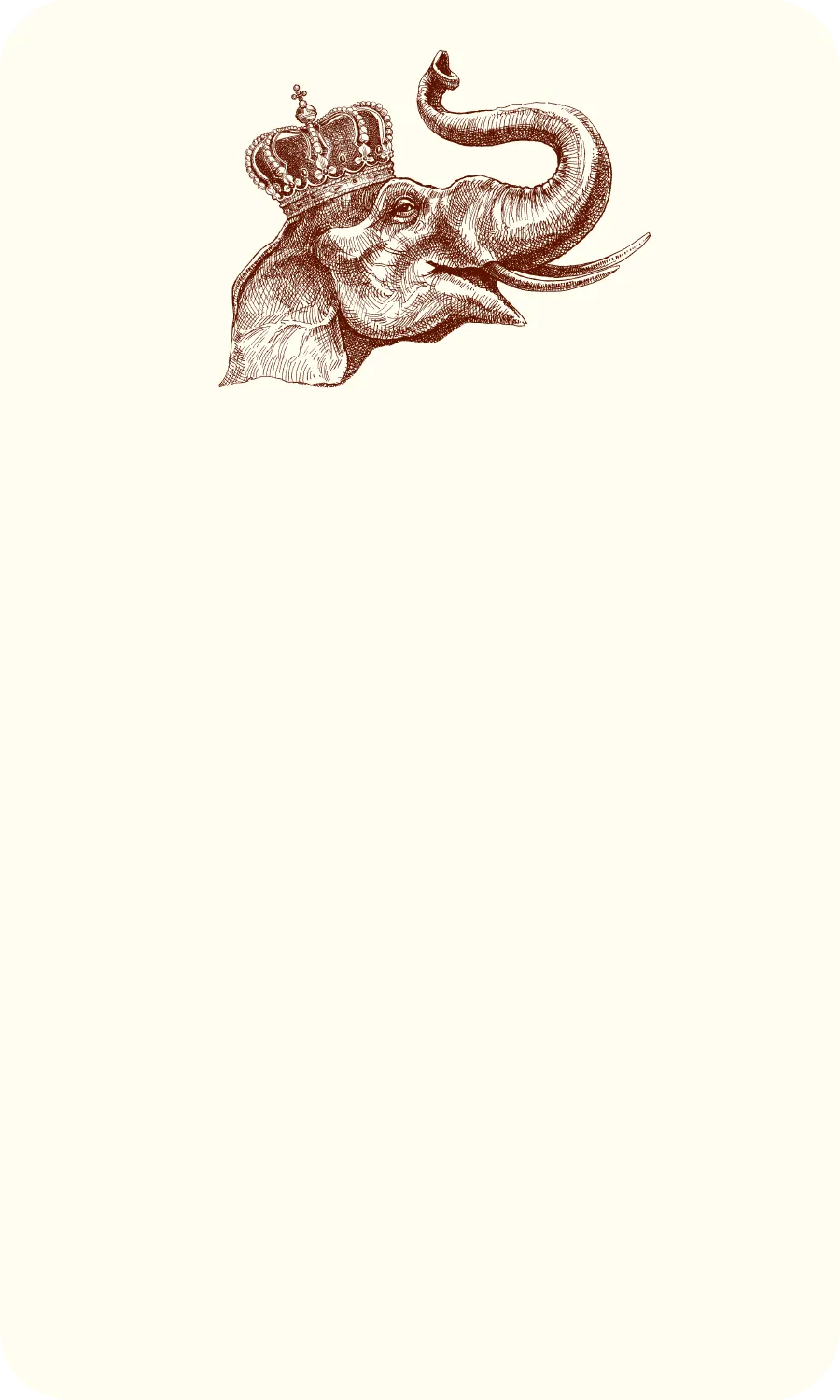 Lucky Elephant Thinking Card