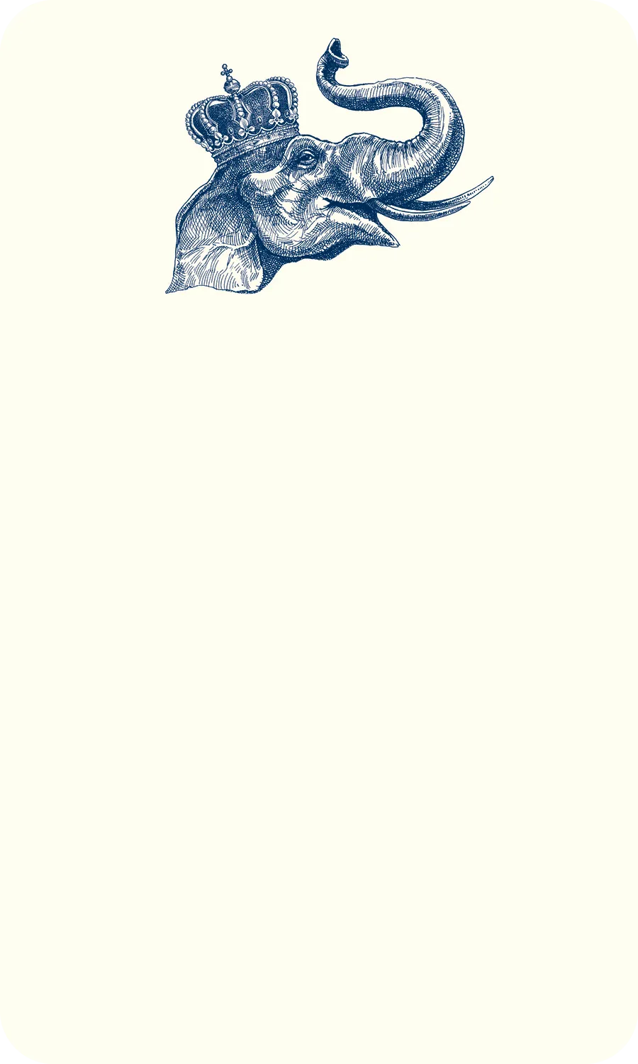 Lucky Elephant Thinking Card