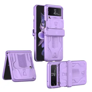 Magnetic Armored Camera Slide Cover For Samsung Galaxy Z Flip 3 Case All-included Hinge Plastic Hard For Galaxy Z Flip3 Case