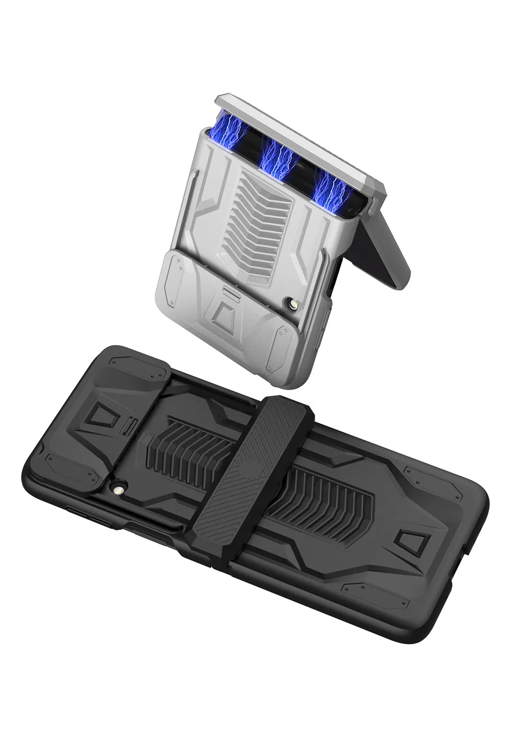 Magnetic Armored Camera Slide Cover For Samsung Galaxy Z Flip 3 Case All-included Hinge Plastic Hard For Galaxy Z Flip3 Case