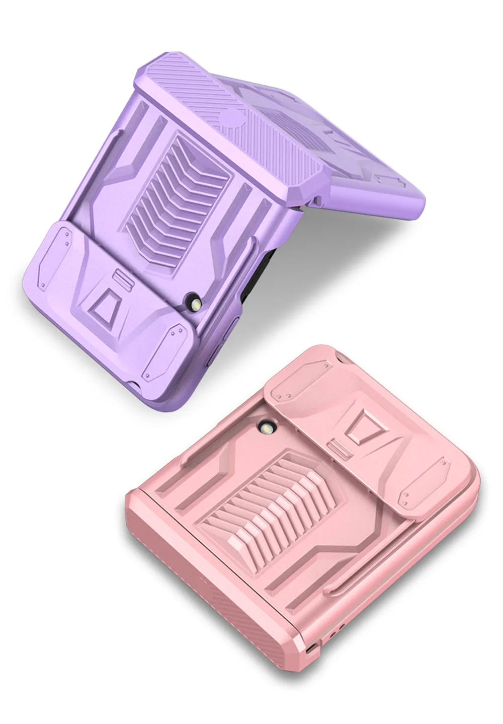 Magnetic Armored Camera Slide Cover For Samsung Galaxy Z Flip 3 Case All-included Hinge Plastic Hard For Galaxy Z Flip3 Case