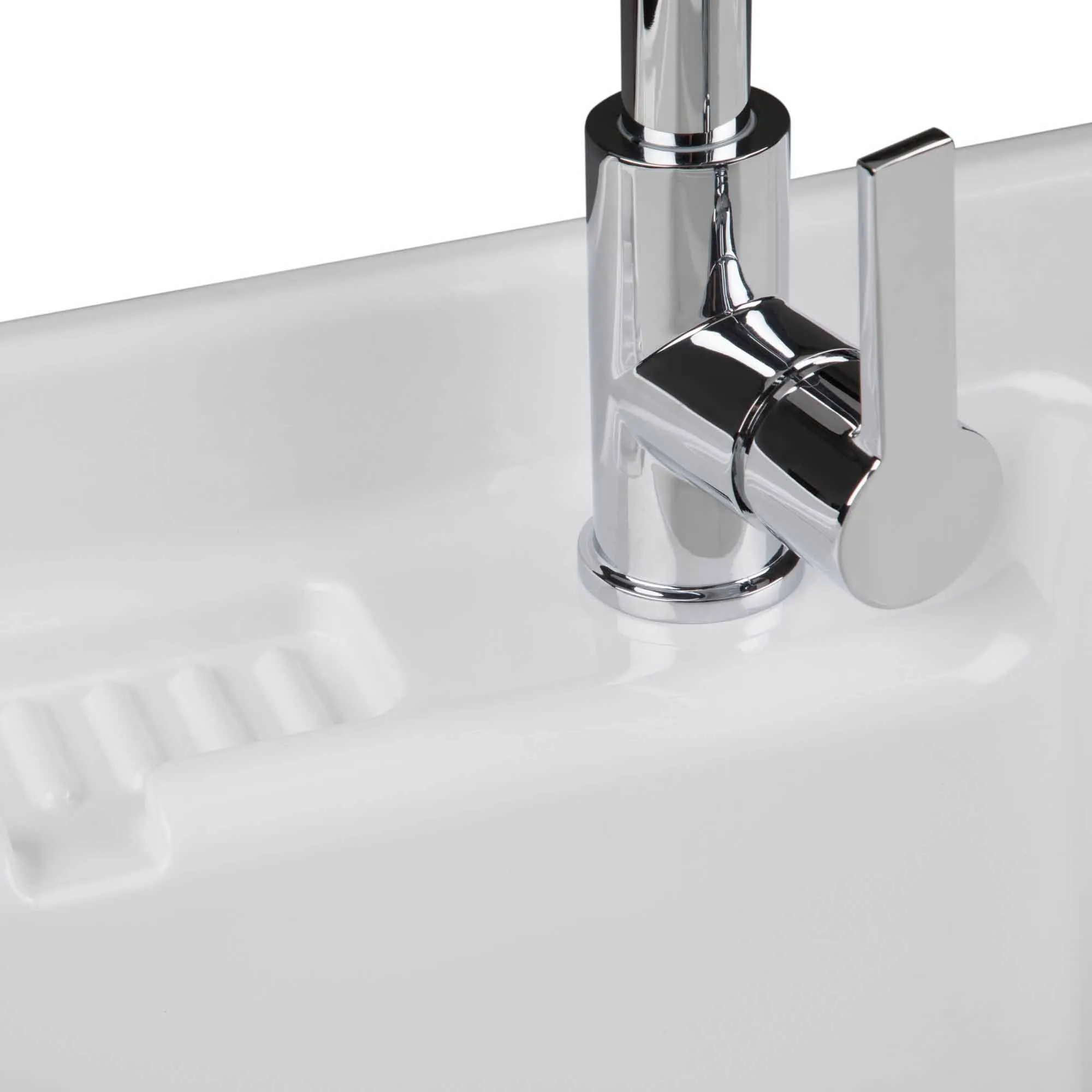 Maile All-In-One 28 inch Laundry Utility Sink and Cabinet with ABS Sink