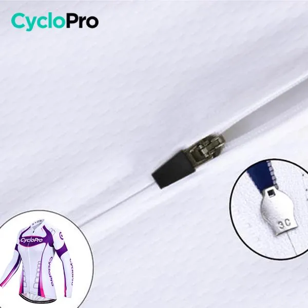 MAILLOT LONG DE CYCLISME VIOLET - AUTOMNE - CONFORT 