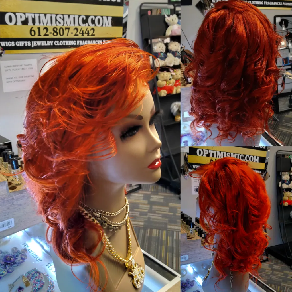 Majesty 350 Ginger 13x6 HD Lace $195 20 inch 100% Human Hair Lace Front Wigs Optimismic Wigs and Gifts