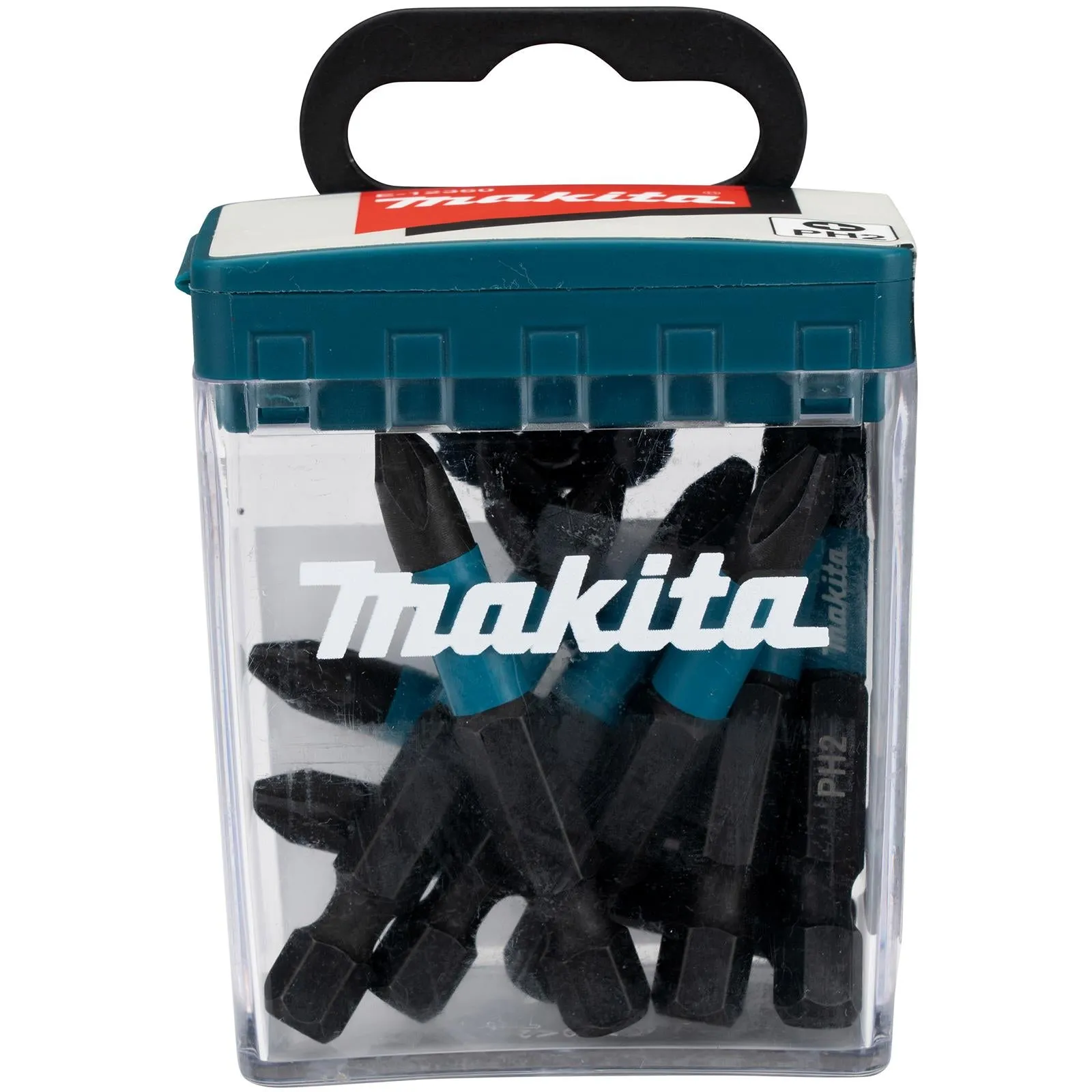 Makita Impact Screwdriver Bits Black Phillips PH2 x 50mm 10 Piece Set Tic Tac Box E-12407