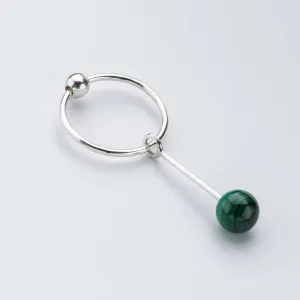 Malachite Sinker Earring