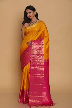 Mango kanjiveram silk saree