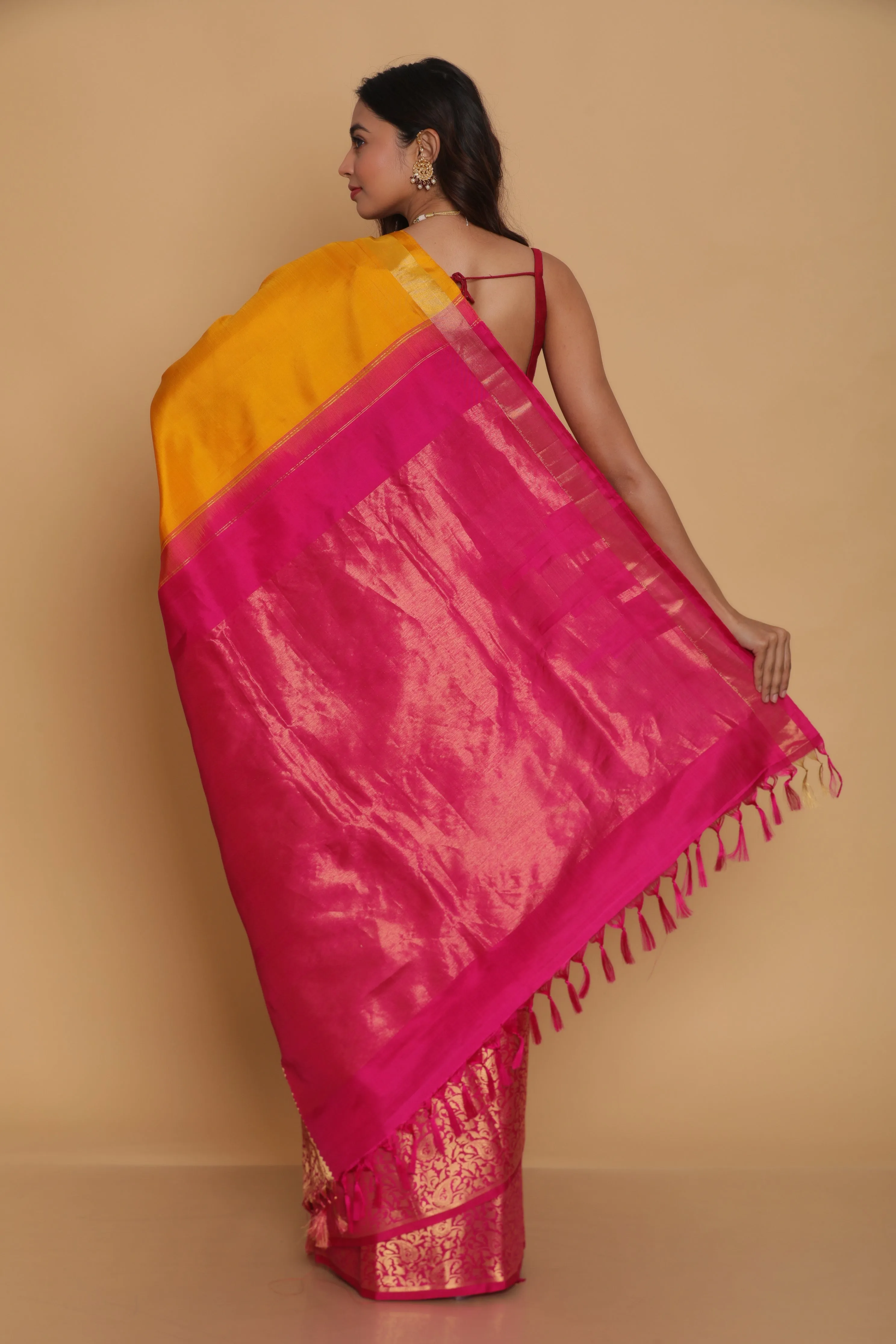 Mango kanjiveram silk saree