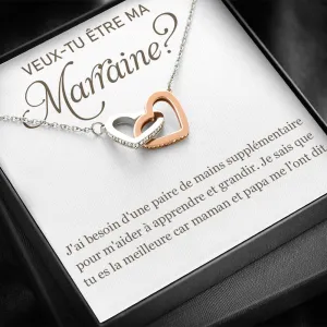 MARRAINE • Collier Marraine Double Cœur