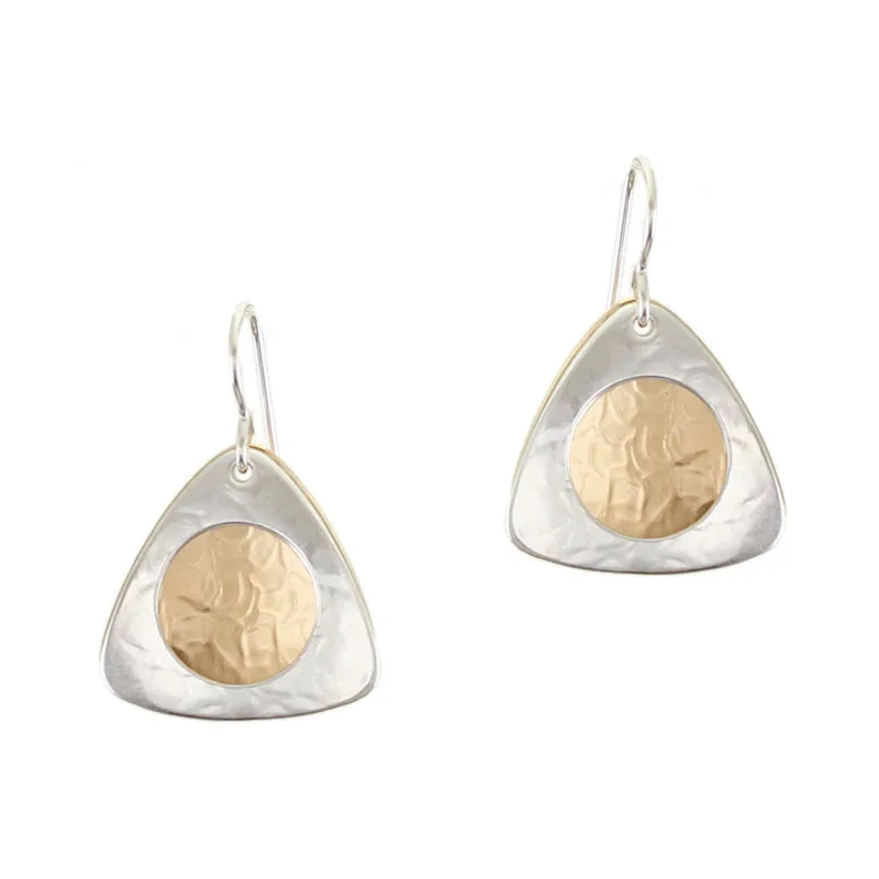Medium Rounded Triangles with Cutout Wire Earrings