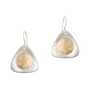 Medium Rounded Triangles with Cutout Wire Earrings