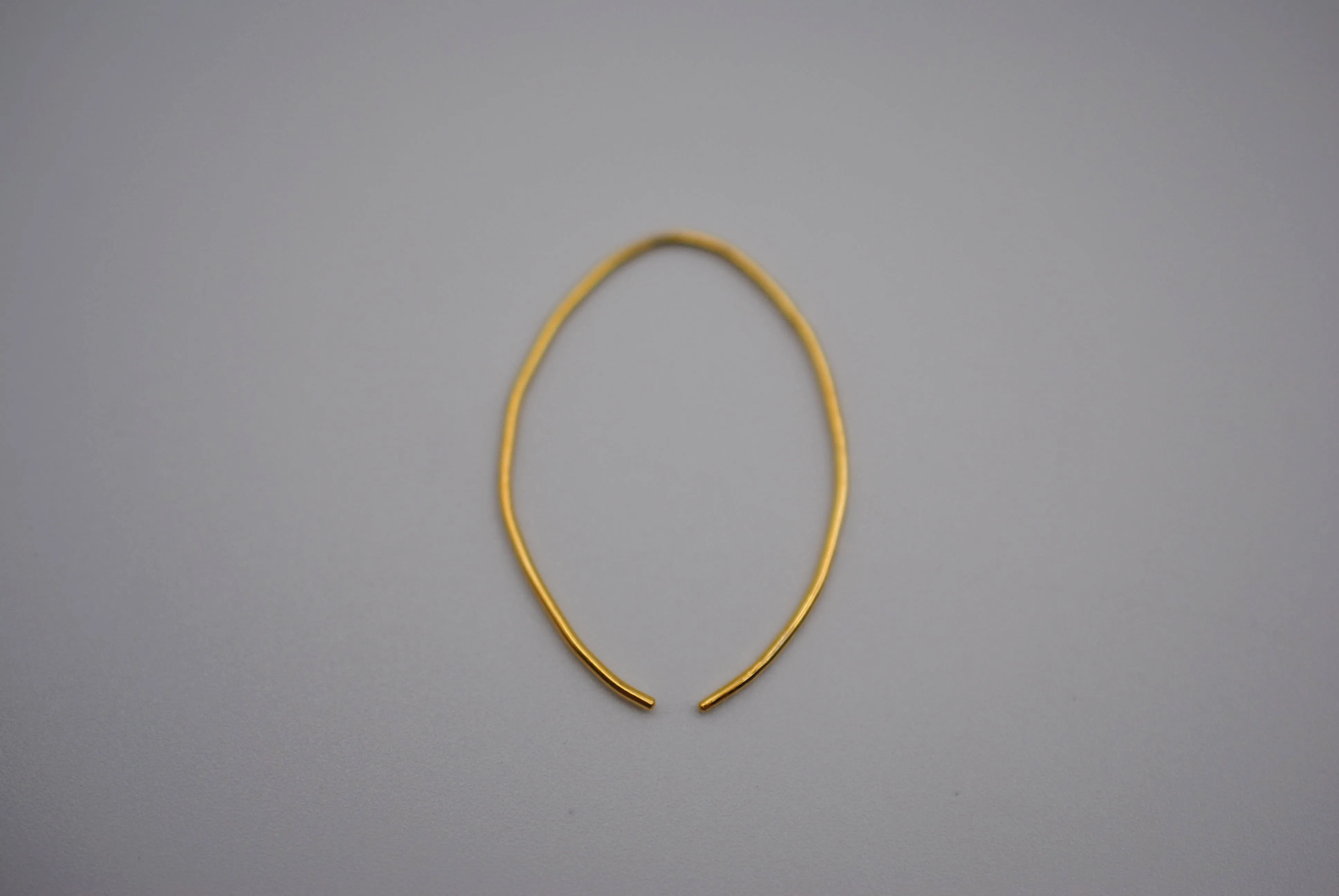 Medium Yellow Gold Open Hoop Earrings
