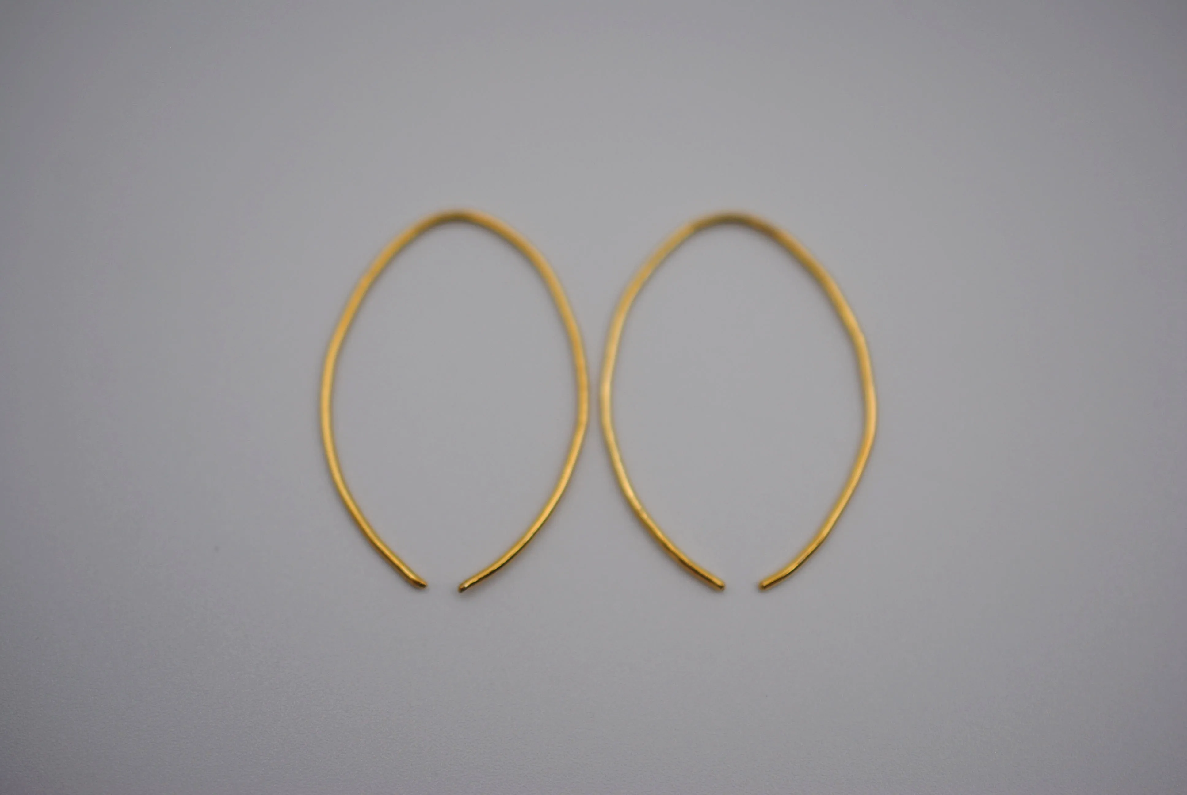 Medium Yellow Gold Open Hoop Earrings