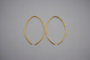 Medium Yellow Gold Open Hoop Earrings
