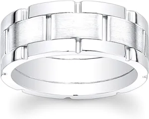 Men's Segmented Wedding Band-8.5mm