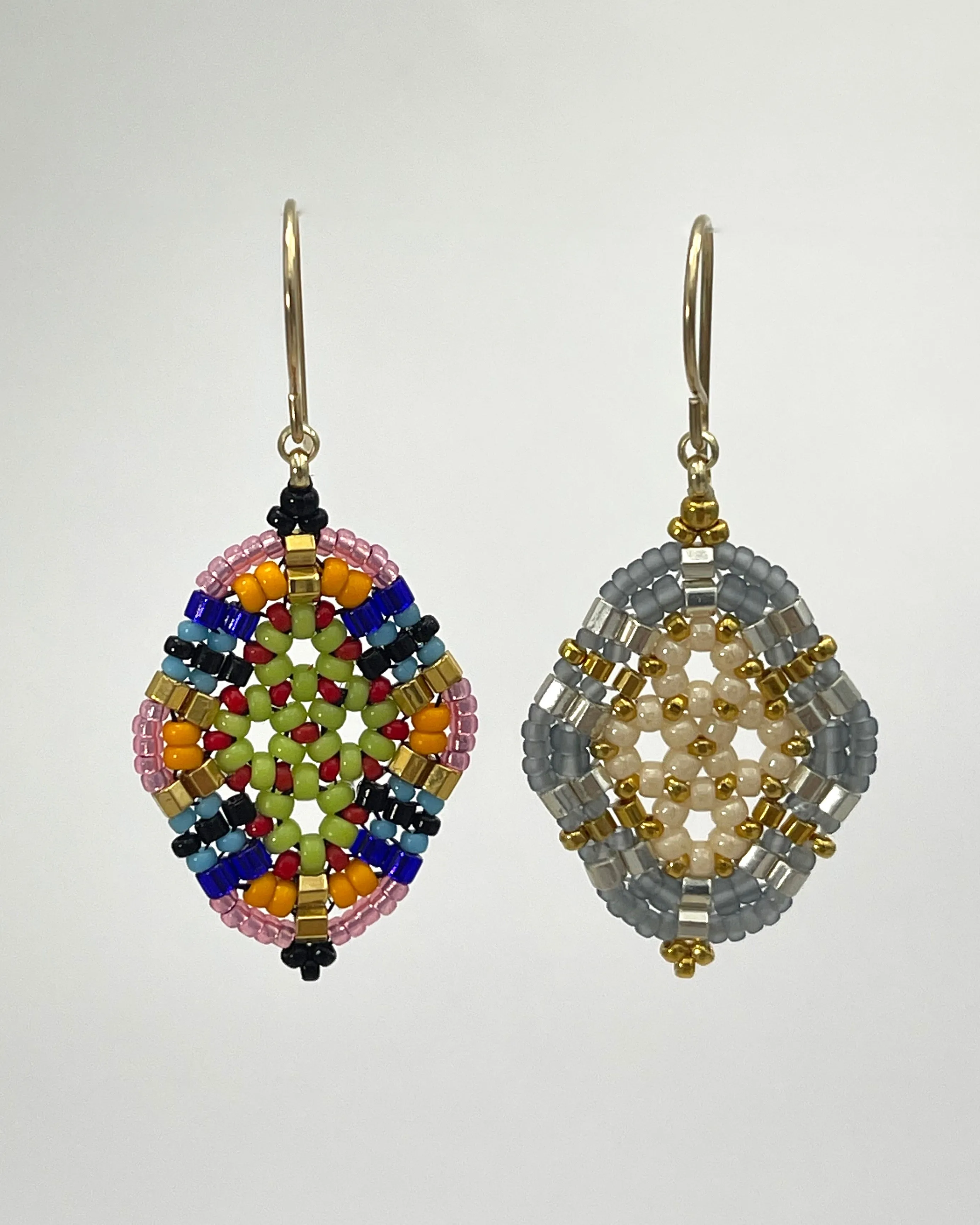 Miguel Ases Rounded Oval Drop Earrings