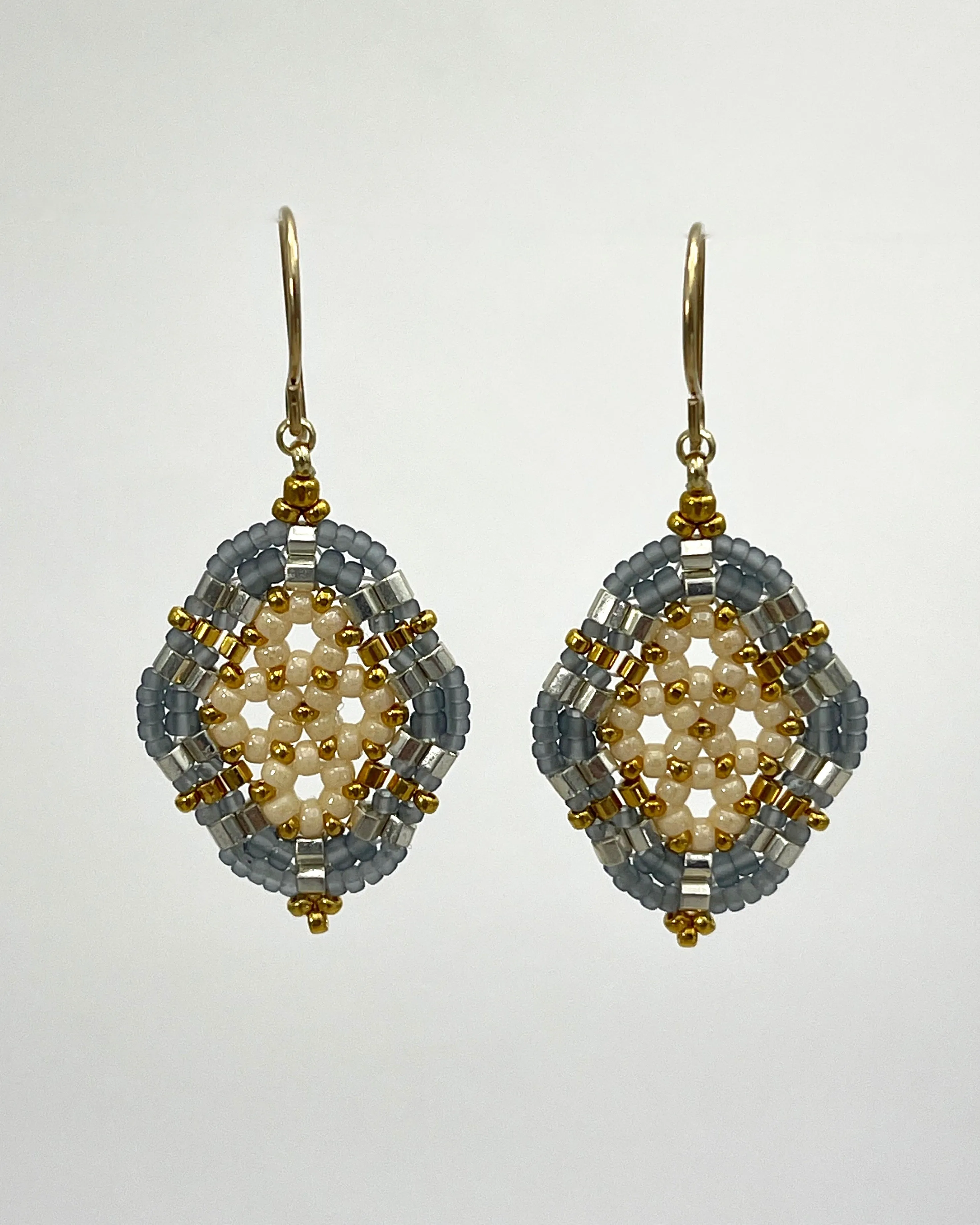 Miguel Ases Rounded Oval Drop Earrings
