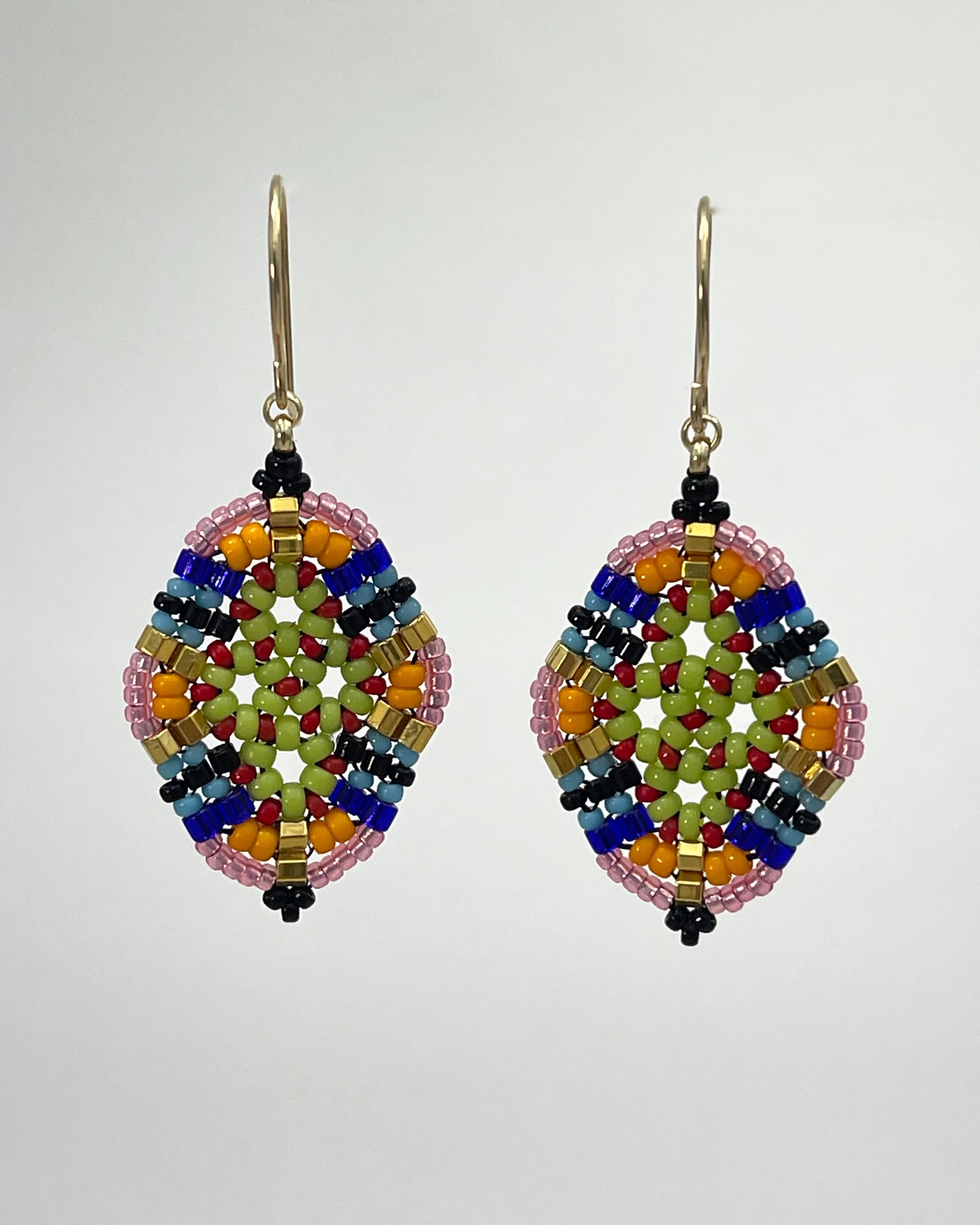 Miguel Ases Rounded Oval Drop Earrings