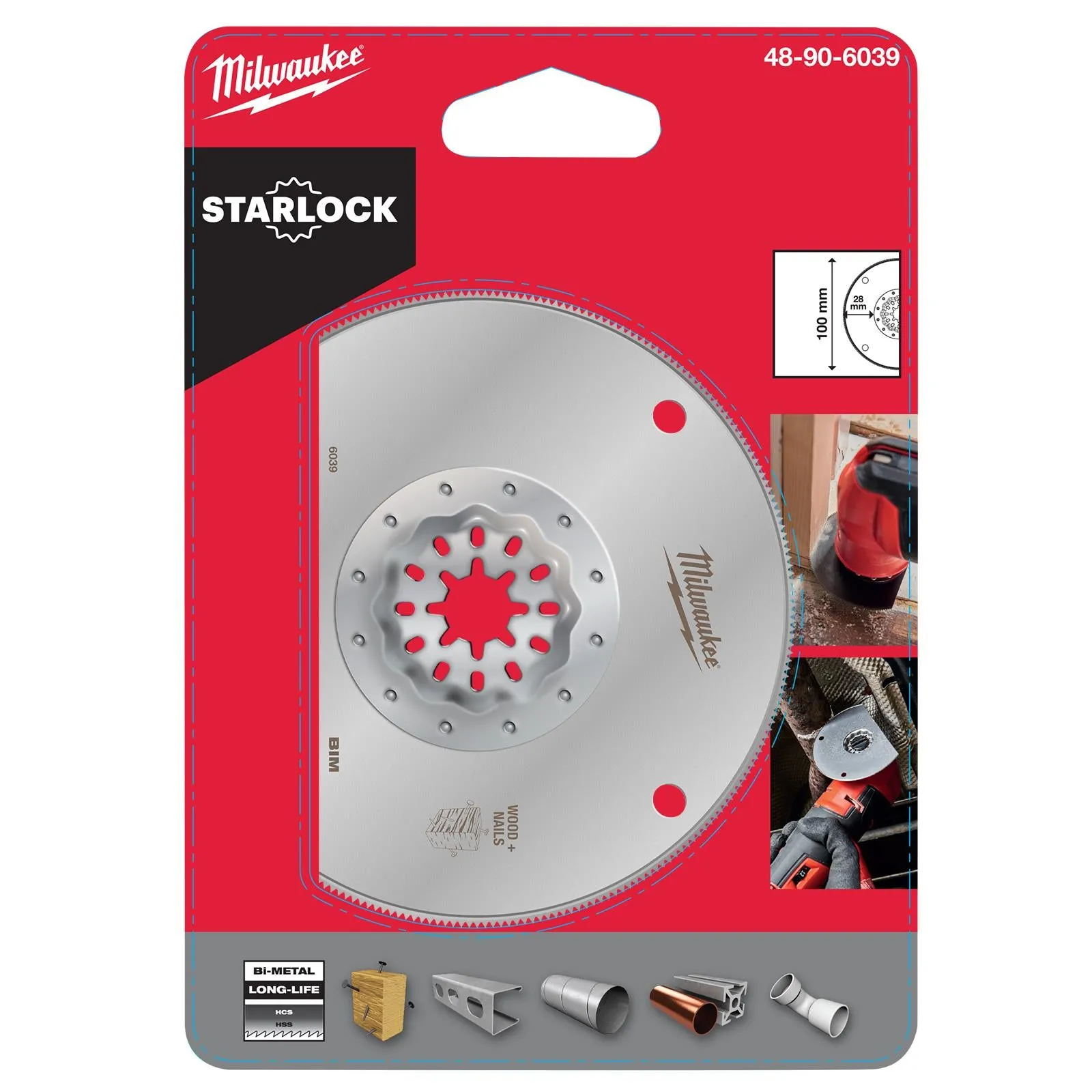 Milwaukee Multi Tool Segmented Cutting Blade 100mm x 28mm Multi Material Starlock