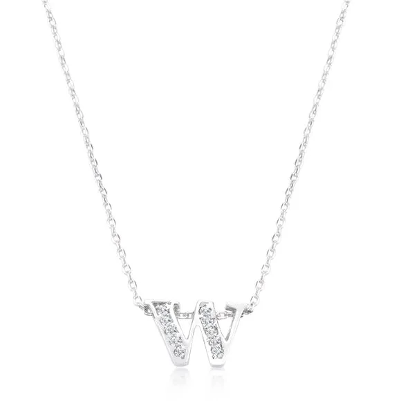 Mini Initial Pave Necklace