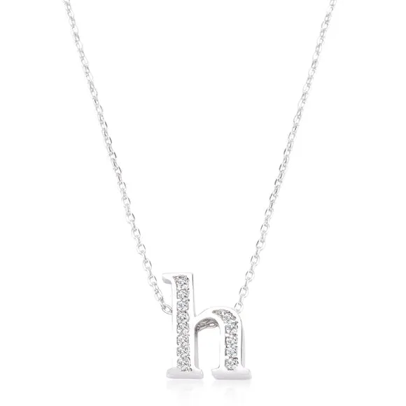 Mini Initial Pave Necklace