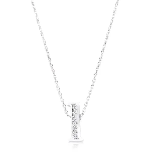 Mini Initial Pave Necklace