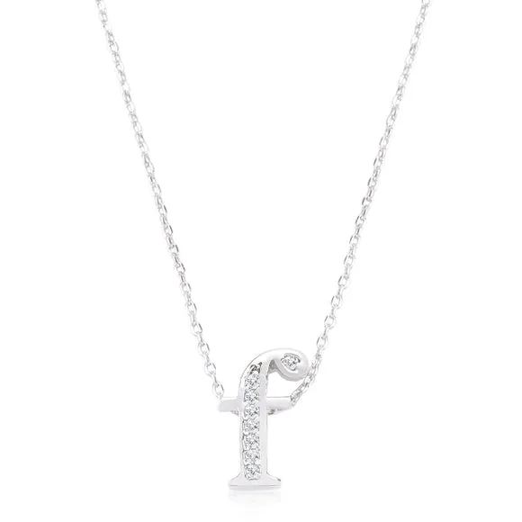 Mini Initial Pave Necklace