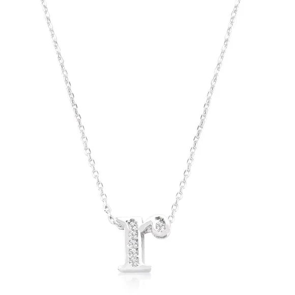 Mini Initial Pave Necklace