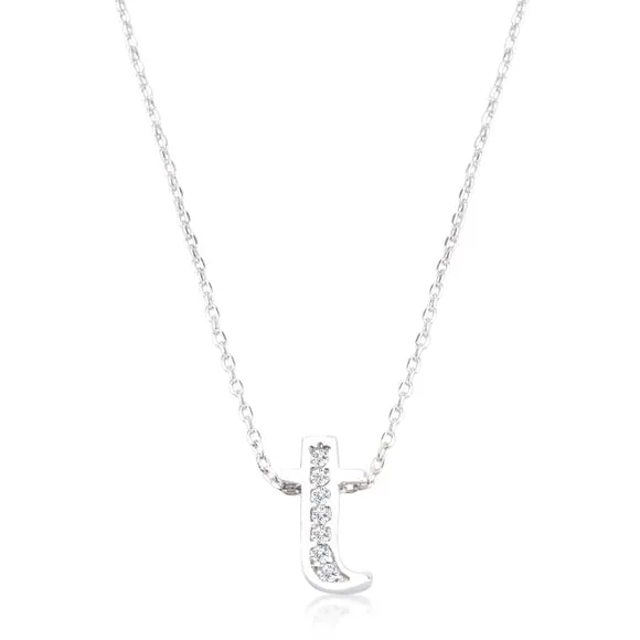 Mini Initial Pave Necklace