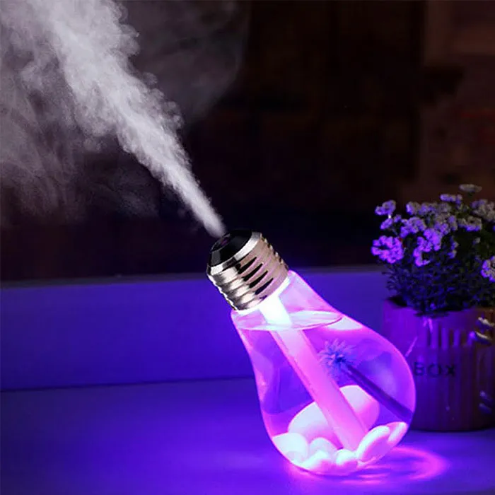 Mini USB Bulb Humidifier and Air Purifier with LED Lights