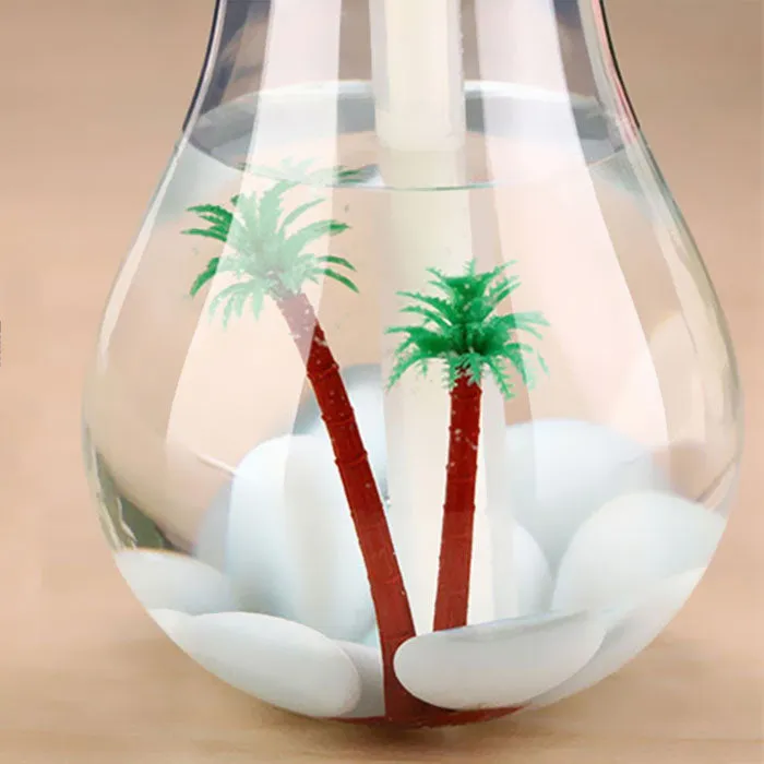 Mini USB Bulb Humidifier and Air Purifier with LED Lights