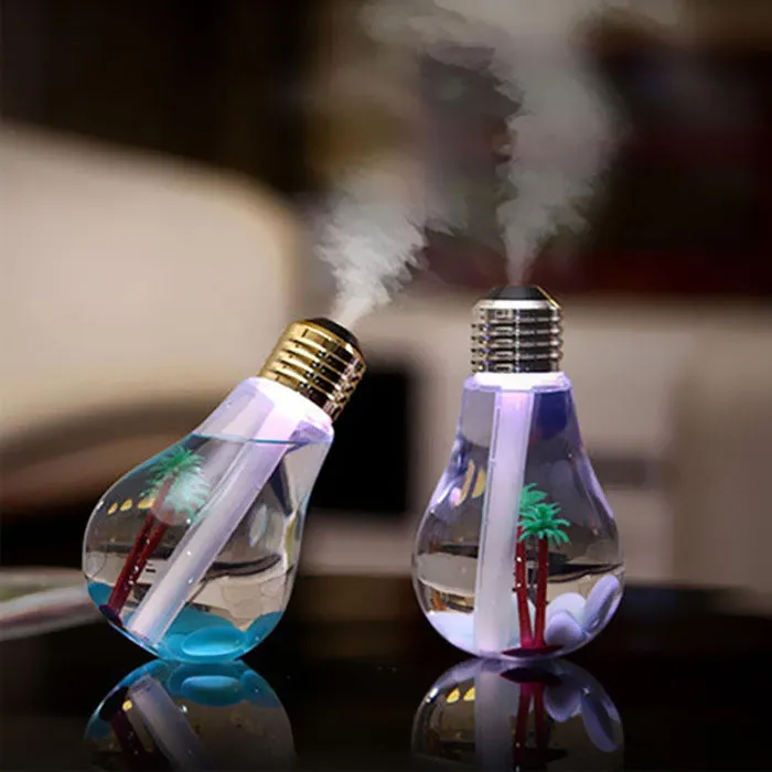 Mini USB Bulb Humidifier and Air Purifier with LED Lights