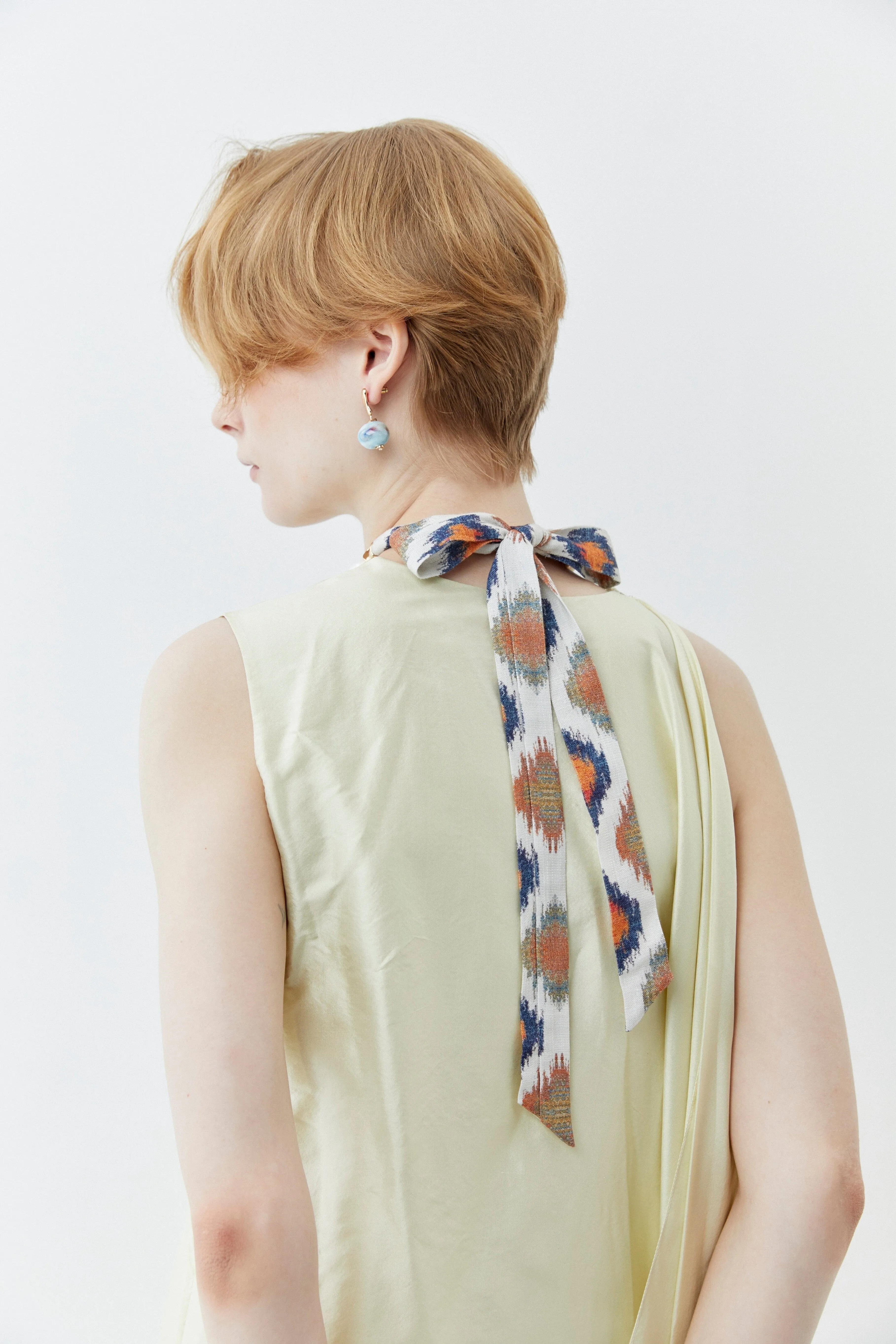 Mixed Bead Ribbon Necklace