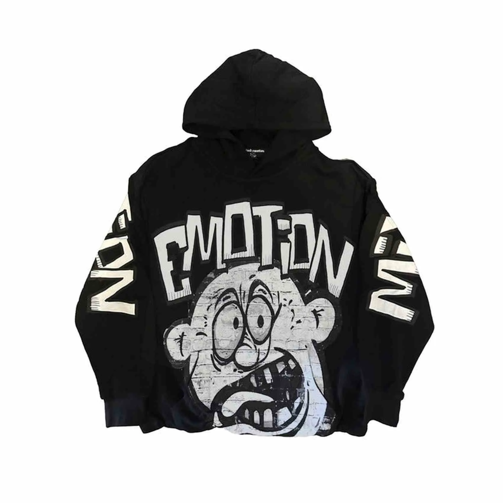 Mixed Emotions Black  'Monster' Cropped Hoodie