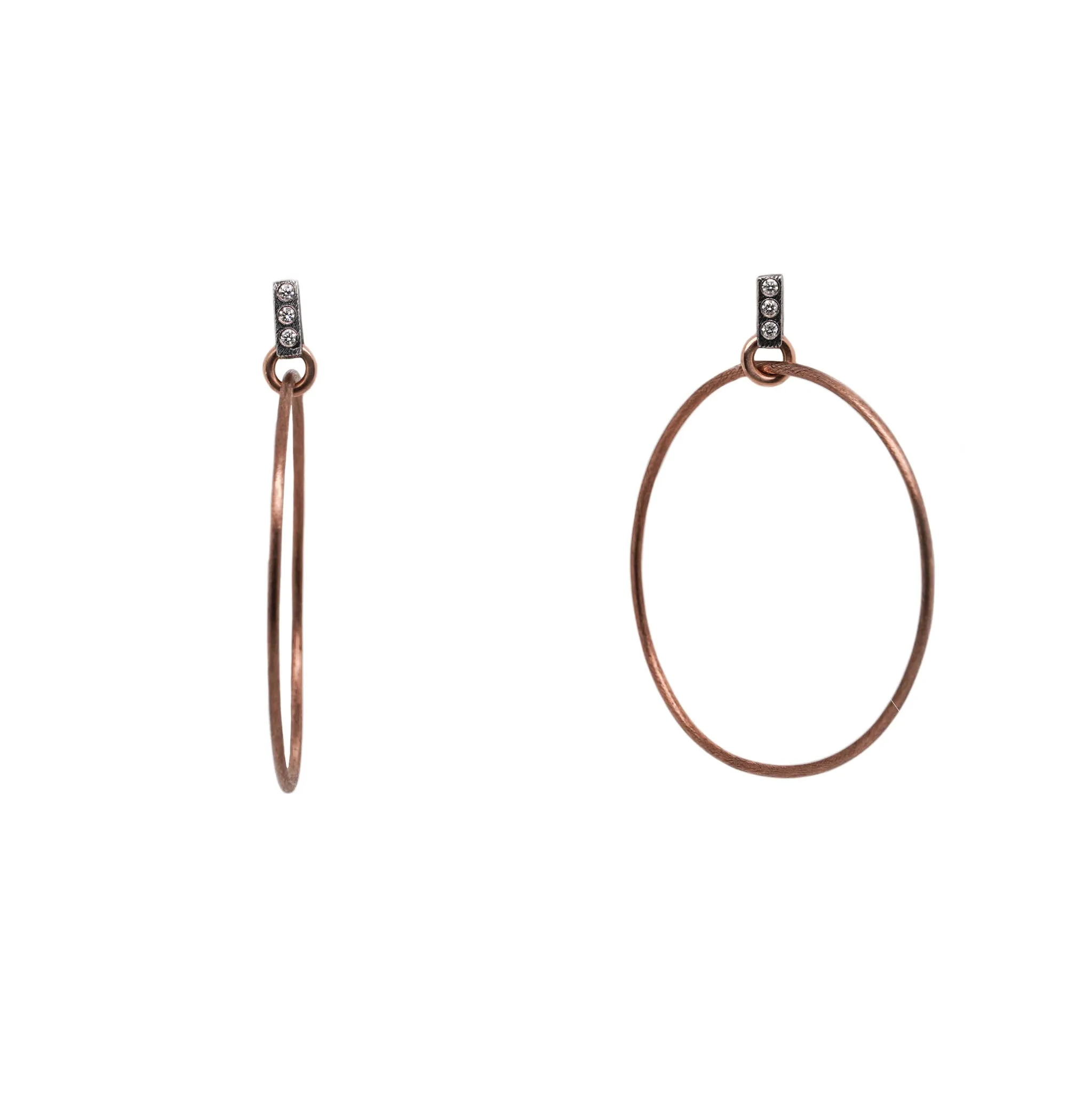 Mixed Metal Porto Stud Hoops